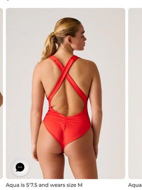 LONDRE Fiesta Red XXL TALL Cross-Back Bathing Suit